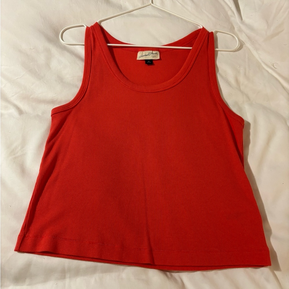 Red Muscle Tank - Slightly Cropped